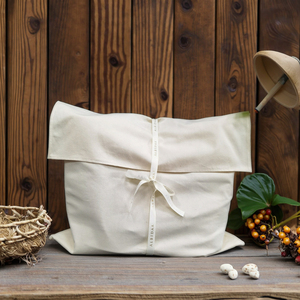 Chuanghua Custom Logo Silk Screen Organic Natural Cotton Muslin <b>Bags</b> Double Pouch Canvas Envelope <b>Bag</b> <b>Dust</b> <b>Bag</b> for Handbag Shoe - Product Image 1