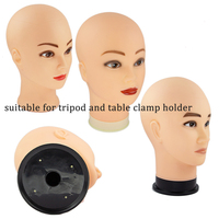 PROMO CHAUDE Présentoir de Tête de Mannequin Homme Chauve pour Chapeaux, Coiffure, Tressage et Décoloration – Durable