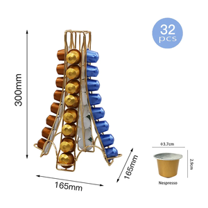 Organisateur de cuisine à domicile en fil de métal 40pcs support pour dosettes de café support pour capsules <span class=keywords><strong>Nespresso</strong></span> pour <span class=keywords><strong>tasse</strong></span> de café - Product Image 2