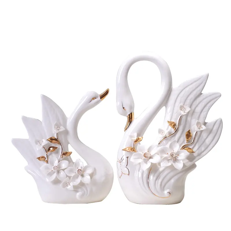 New style Swen design Colorful glazed water Ceramic bird Decoration home decoration accessories