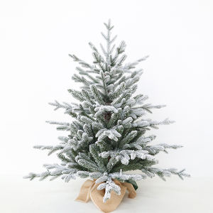 Longstar, tamaño Mini, mesa flocada, árbol <span class=keywords><strong>de</strong></span> Navidad, brunches densos, árbol <span class=keywords><strong>de</strong></span> pino pequeño para decoración del hogar y vacaciones - Product Image 1