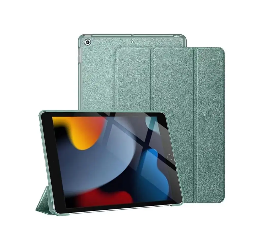 Slim & Lightweight Trifold Stand Hard Back Cover for iPad 9th/8th/7th 10.2 Inch Gen 2021/2020/2019 with Auto Wake/Sleep