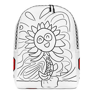 IW Comics Fiore Minimalista # Zaino per Laptop con Disegni Cartoon, Borsa da Viaggio per Bagaglio a Mano - Product Image 1