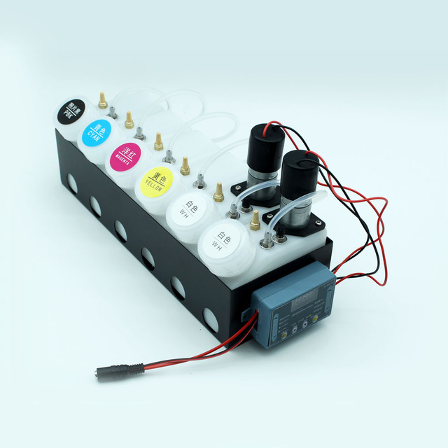 Double White Ink Tank Stirrer Ink System for Epson Convert Kit DTF Printer L18050 L8050 ET8550 XP15000 L1800 L805 DTF CISS