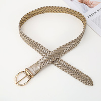 Ceinture personnalisée pour femme JULUN - Boucle en alliage gravée sur mesure, tressée, pour robes et jeans, vente en gros