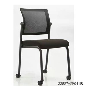 <b>Black</b> Mesh Training <b>Chair</b> with Writing Tablet and Armrest Steel Legs School <b>Office</b> <b>Chair</b> 33587-SF040 - Product Image 5