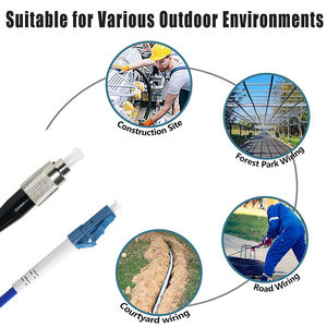 Cable de conexión de fibra óptica FC a LC: Cable de puente monomodo o multimodo para centro de datos y uso de telecomunicaciones - Product Image 3