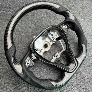 Volant personnalisé chauffant en cuir et Alcantara avec fibre de carbone pour <span class=keywords><strong>Toyota</strong></span> Corolla SE / Camry 8ème génération / <span class=keywords><strong>Venza</strong></span> <span class=keywords><strong>2021</strong></span> 2024 2016 - Product Image 6
