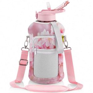 Échantillon gratuit, vente en gros, bouteille d'eau portable personnalisée, impression promotionnelle, écologique, OEM, sac isotherme, vert, imperméable - Product Image 4