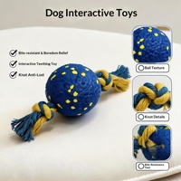 Jouet à mâcher pour chien ETPU, balle solide hautement élastique avec nœud, flottante, résistante à l'eau, jouet interactif pour chien Teddy
