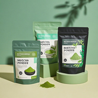 Warna dicetak disesuaikan Doypack 100G 150G Moringa bubuk kantong suplemen kemasan berdiri kantong makanan tas