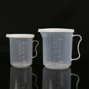 Phòng thí nghiệm tốt nghiệp 100% New PP cốc nhựa đo cốc cốc có nắp đậy - Product Image 1