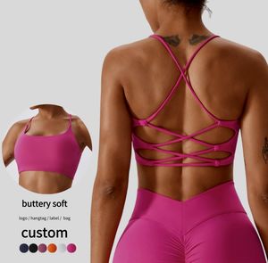 Soutien-gorge de sport populaire d'été pour femmes, soutien-gorge de sport rembourré à gros seins, antichoc, de gymnastique, de sport, creux dans le dos, vente en gros - Product Image 1