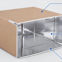 Insert de boîte d'expédition réutilisable, imperméable, avec isolation en feuille d'aluminium réfléchissante pour la chaîne du froid