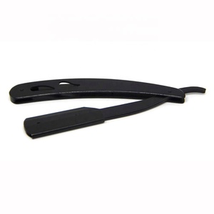 New Barber <b>Razors</b> High Quality Personalized Men's <b>Straight</b> <b>Razor</b> Stain Less Steel Solid Color Black Shaving <b>Razors</b> For Barber - Product Image 5