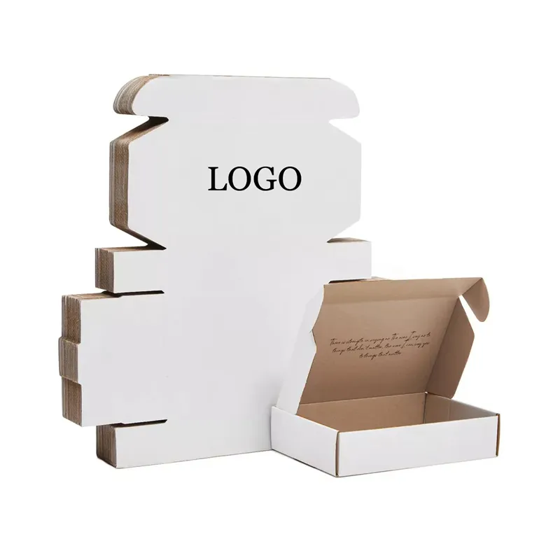 Boîte d'expédition postale de cadeau en carton personnalisé de luxe Boîte d'emballage en carton ondulé avec cadeau en papier