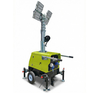 Torre de Iluminación Móvil de 7M 9M con LED, Elevación Hidráulica Eléctrica, Iluminación de Emergencia, Alimentación CA, Base de Acero Naranja - Product Image 5