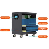 Batterie de stockage d'énergie au phosphate de fer et de lithium de 15 heures d'autonomie, armoire mobile pour stockage d'énergie domestique d'urgence, protection contre les surcharges