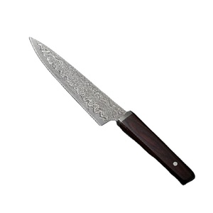 Cuchillo Japonés de Hoja Fija de Acero Damasco VG10 de 9.4 Pulgadas, Mango de Ébano, Mini <span class=keywords><strong>Cuchillos</strong></span> para Camping y Caza - Product Image 1