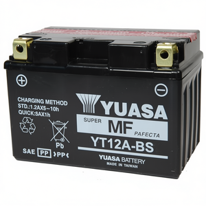 Batería de Motocicleta Yuasa YT12A-BS 12V 10Ah Super MF Perfecta - Product Image 3