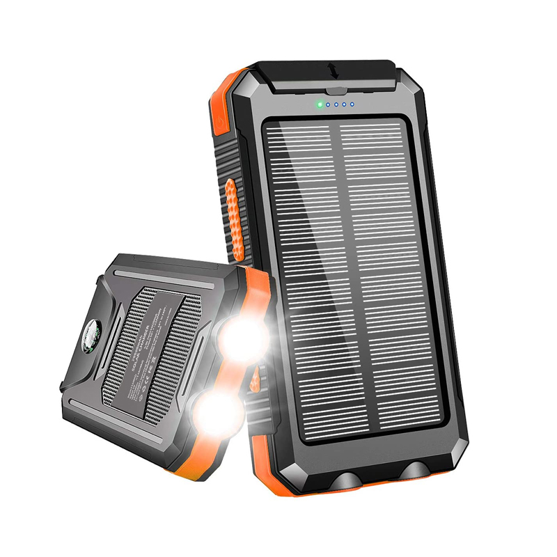 Waterproof Outdoor Solar Battery ROHS Power Bank Supplies 8000 10000mah 20000mah 26800mah 36000mah Solar Panel Portable Charger