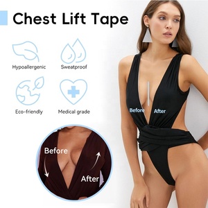Ruban adhésif pour le buste 5cm*5m Transparent Ruban pour seins Push up Autocollant pour seins Imperméable Multi-usages Pâte pour le buste - Product Image 2