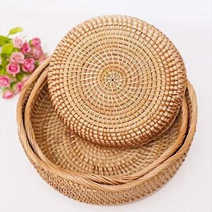 RLL Doğal 3 Parçalı Rattan Ekmek Meyve Sepeti Seti Bambu Dokuma Saklama Kaseleri Mutfak Tezgahı Düzenleyici Dekoratif Hediye - Product Image 3