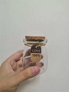 3.4oz Vòng Kính ủng hộ lọ với nút chai nắp cho Tiệc Cưới Quà Tặng kẹo mini sữa chua Jar bánh container trang trí chai - Product Image 4