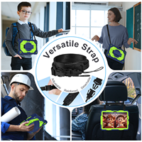 Sağlam Darbeye Dayanıklı PC Silikon Tablet Kılıfı, Samsung Galaxy Tab A11 Plus A9 Plus 11 İnç için 360 Derece Dönebilen El Askılı Standlı