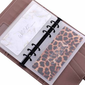 鸿博新款热销4色防水哑光A6美学仪表板预算活页夹作为每周预算计划插入 - Product Image 1