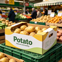 Premium aardappelverpakkingen, stevige kartonnen dozen met aangepast logo, gegolfd karton, groenteverzenddozen, groothandel