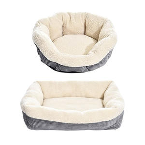 Winter-Selbstwärmendes Verdicktes Haustierbett, Rechteckiges Fleece-Katzen- und Hundebett mit Bequemer Schlafmatte, Welpenmatte mit Uni-Muster - Product Image 6