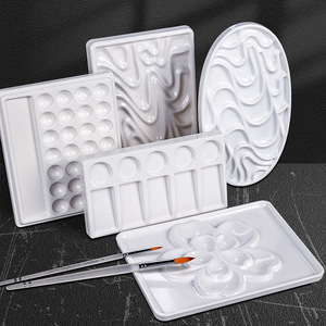 <span class=keywords><strong>Palette</strong></span> à peinture Bview Art <span class=keywords><strong>grande</strong></span> et épaisse, plateau en céramique imitation porcelaine pour <span class=keywords><strong>aquarelle</strong></span>, idéal pour les étudiants et la peinture quotidienne - Product Image 2