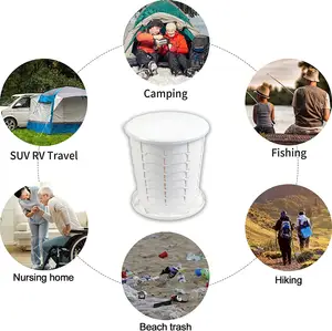 NPOT Portable Toilet For Camping/Adults Portable Retractable Toilet For Car/Truck/Boat/Rv And Outdoor Temporary Commode