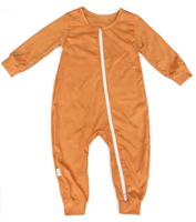 Vêtements pour bébés personnalisés, vêtements pour enfants, pyjamas à manches longues unis en coton, combinaison pour bébé