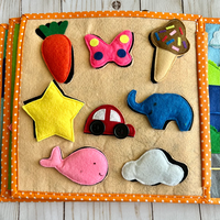 Animal d'apprentissage précoce personnalisé Montessori livre silencieux pour les tout-petits 1-6 ans derniers jouets éducatifs d'activité en feutre sensoriel