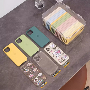 Transparent Desktop Organizer With Lid Rectangle Shape Stackable Storage <b>Box</b> For Phone Cases And <b>Small</b> Items - Product Image 3