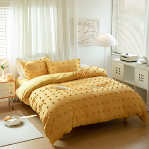 <span class=keywords><strong>Housse</strong></span> <span class=keywords><strong>de</strong></span> <span class=keywords><strong>couette</strong></span> en coton tufté jacquard 4 pièces <span class=keywords><strong>220x240</strong></span> Ensemble <span class=keywords><strong>de</strong></span> literie - Product Image 3