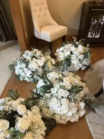 Boule de fleurs de luxe pour décoration de mariage, roses artificielles en soie réalistes, Saint-Valentin, baby shower, remise de diplôme, Halloween, célébrations
