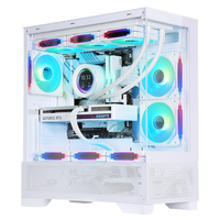 SAMA dernier boîtier PC officiel filtre à poussière magnétique ATX boîtier de jeu effet ARGB boîtier d'ordinateur verre blanc