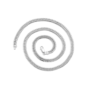 Cadena de eslabones cubanos para hombre, Collar de plata de ley 925 de 4mm/5mm/6mm, estilo hip hop, 4/5/6mm - Product Image 6