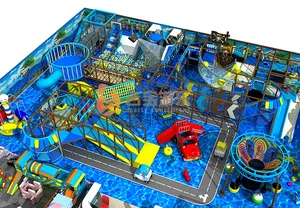 <span class=keywords><strong>Trampoline</strong></span> d'intérieur et commercial pour enfants, personnalisé, grand parc de combinaison, style guerrier road, livraison gratuite - Product Image 6