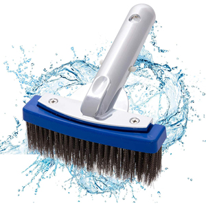 Brosse de <span class=keywords><strong>piscine</strong></span> robuste en acier inoxydable avec poils en fil métallique, brosse de nettoyage de <span class=keywords><strong>piscine</strong></span> courbée pour algues et tartre, compatible avec les perches de <span class=keywords><strong>piscine</strong></span> standard - Product Image 1