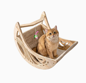 Hamaca de pared de madera para gatos, estante de pared para gatos, perchero para trepar, mueble de árbol para gatos de interior - Product Image 5