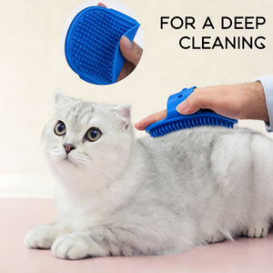 4PCS Luxury Portable Safe Cat & Dog Brush <b>Grooming</b> Set with Stainless Steel & Plastic Row Comb Bath Brush Self Cleaning Comb - Product Image 5