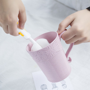 Long Handle Sponge Cup <b>Brush</b> Blue Foldable <b>Cleaning</b> <b>Brush</b> For Cup And Bottle - Product Image 3