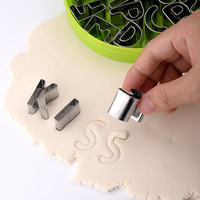 Ensemble de 26 emporte-pièces alphabet en acier inoxydable, moules à biscuits formes A-Z, outils de pâtisserie pour desserts de fête