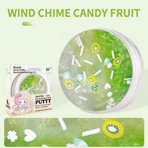 Slime Rosa Brillante con Cristales y Dijes de Copo de Nieve y Donut de Fresa, Juguete Sensorial Antiestrés - Product Image 4