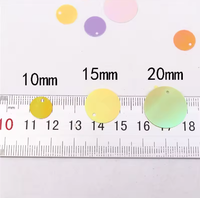 Paillettes rondes à bords arrondis de 10-30 mm, perles DIY pour vêtements, accessoires de robe de mariée, PVC
