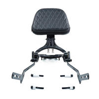 Sissy bar pliable pour moto, support lombaire pour passager avec porte-bagages en alliage d'aluminium pour cruiser 250cc